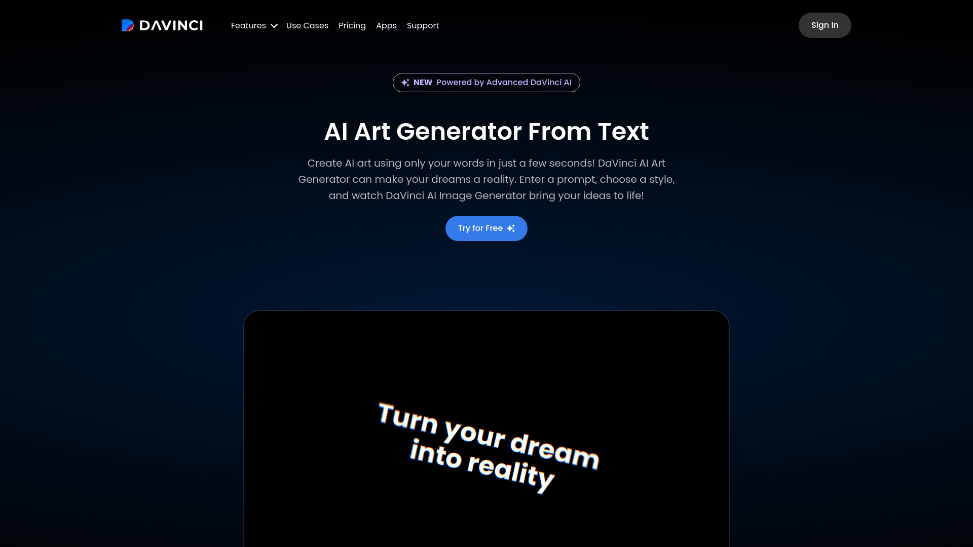 davinci.ai startup – AI Art Generator