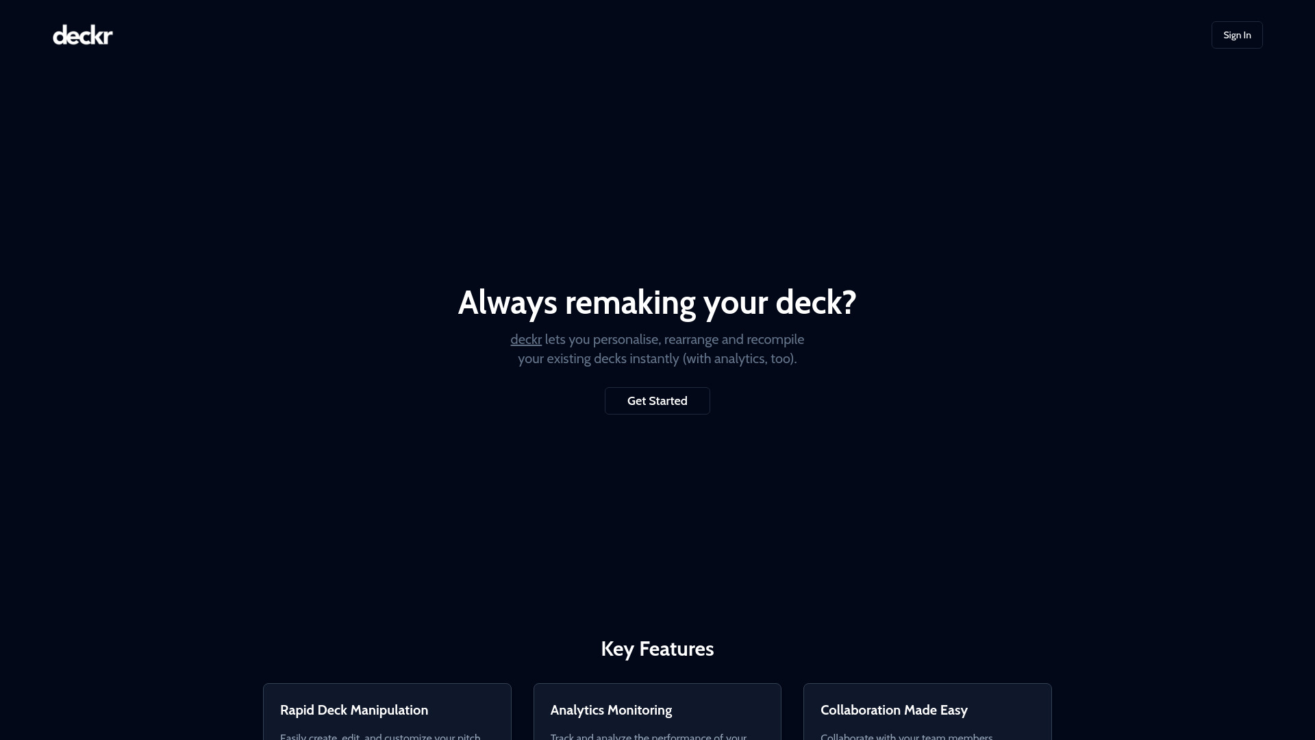 deckr startup – AI Pitch Deck Generator