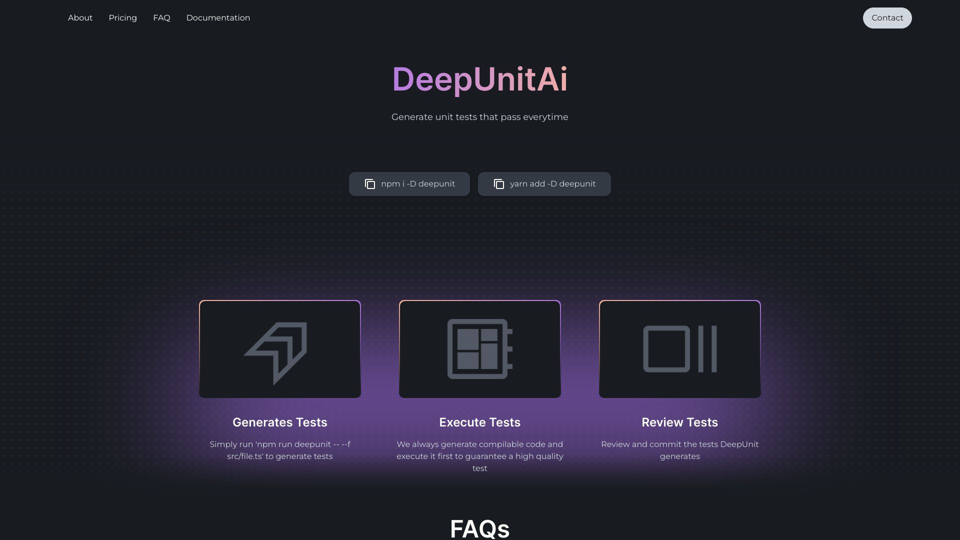 DeepUnit startup – AI Developer Tools