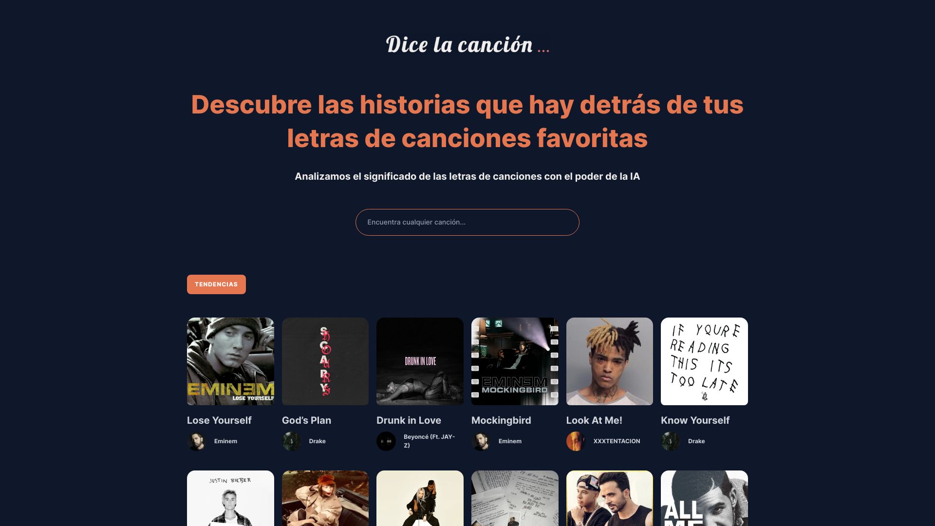 Dice la cancion startup – AI Text Generator