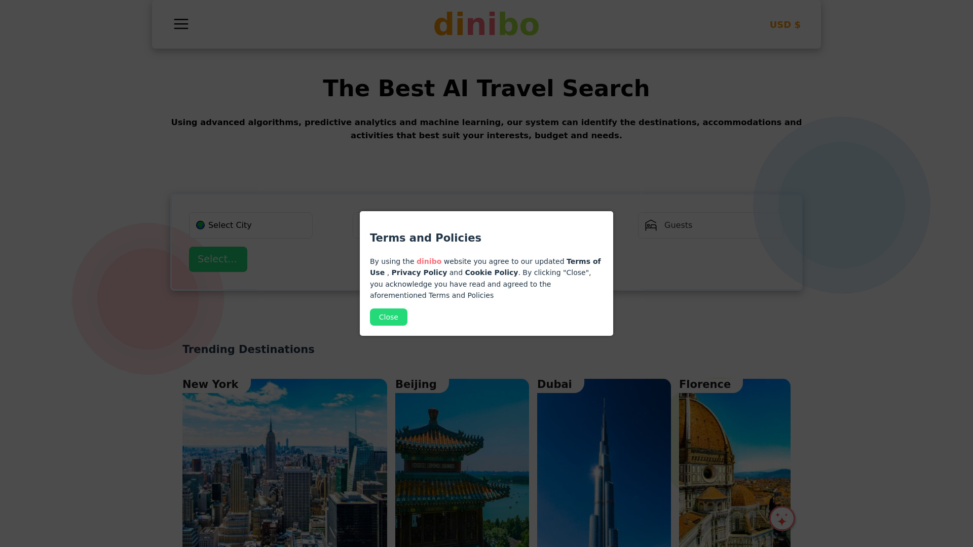 dinibo startup – AI Travel