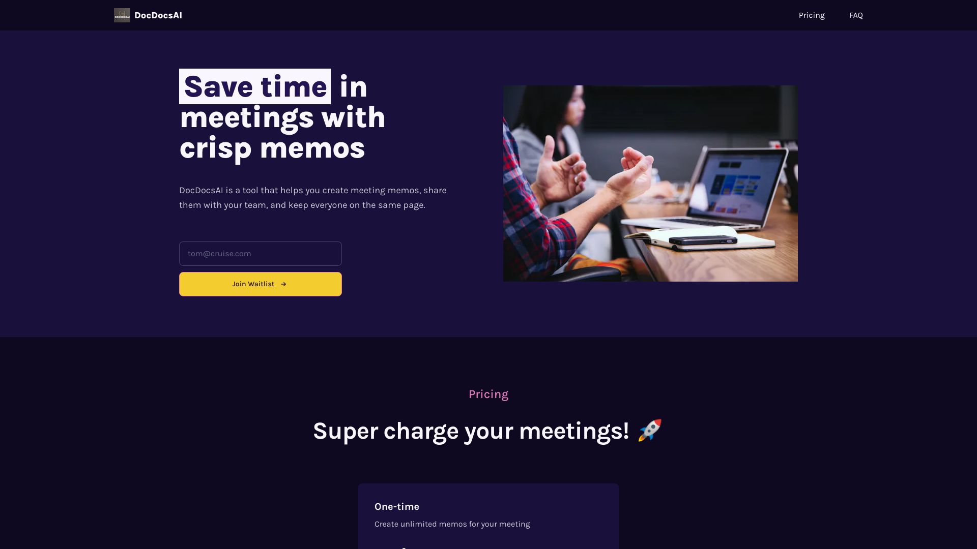 docdocsai startup – AI Meeting Assistant
