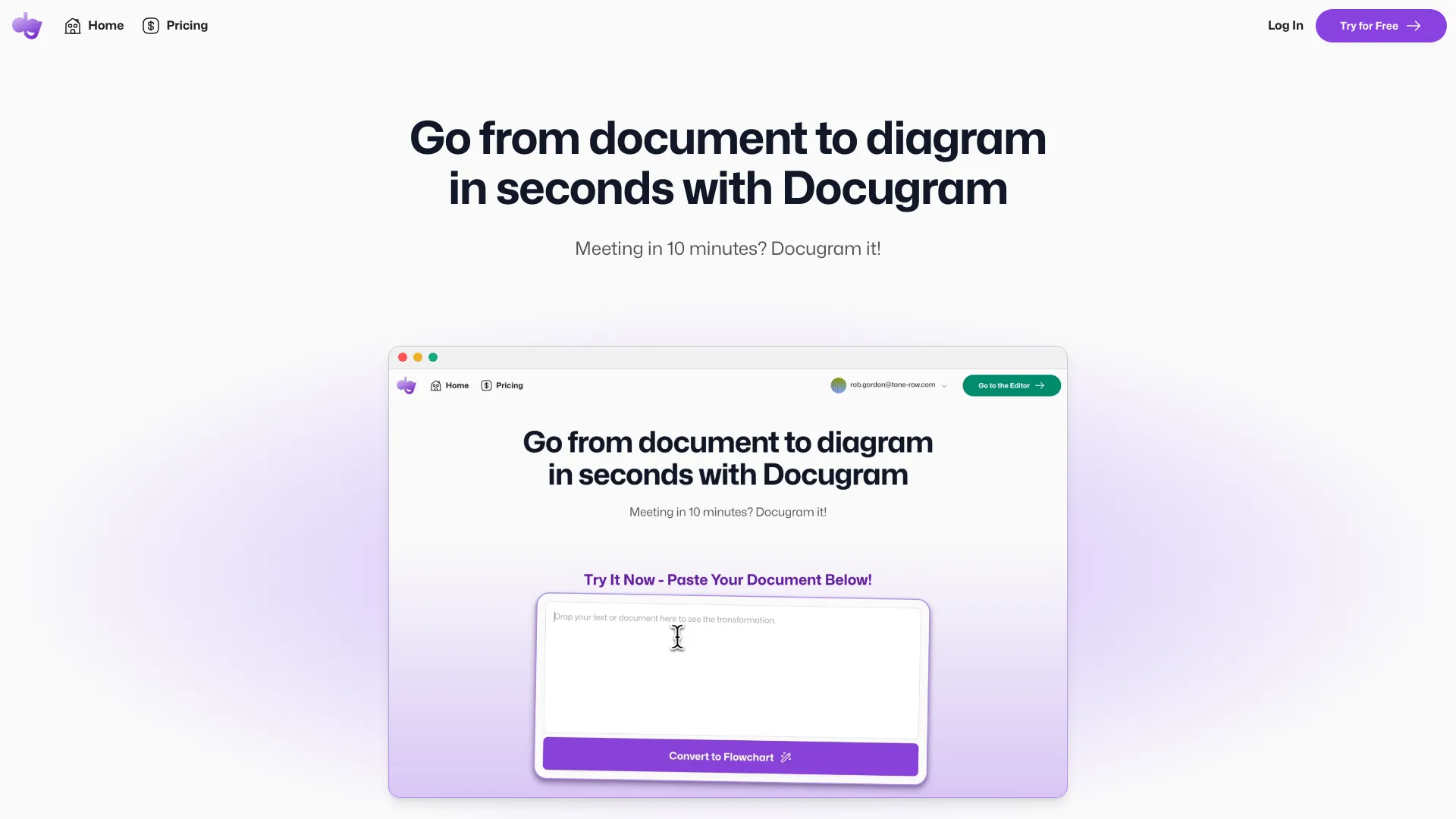 Docugram startup – AI Diagram Generator