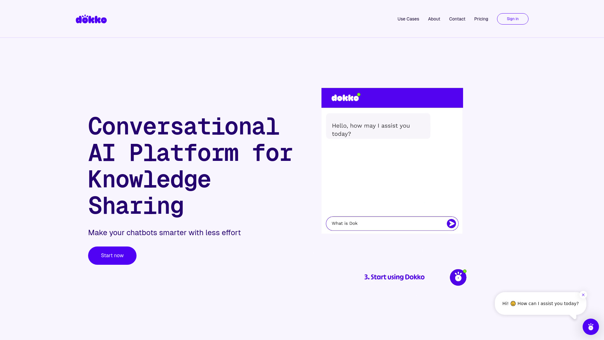 Dokko startup – AI Chatbot