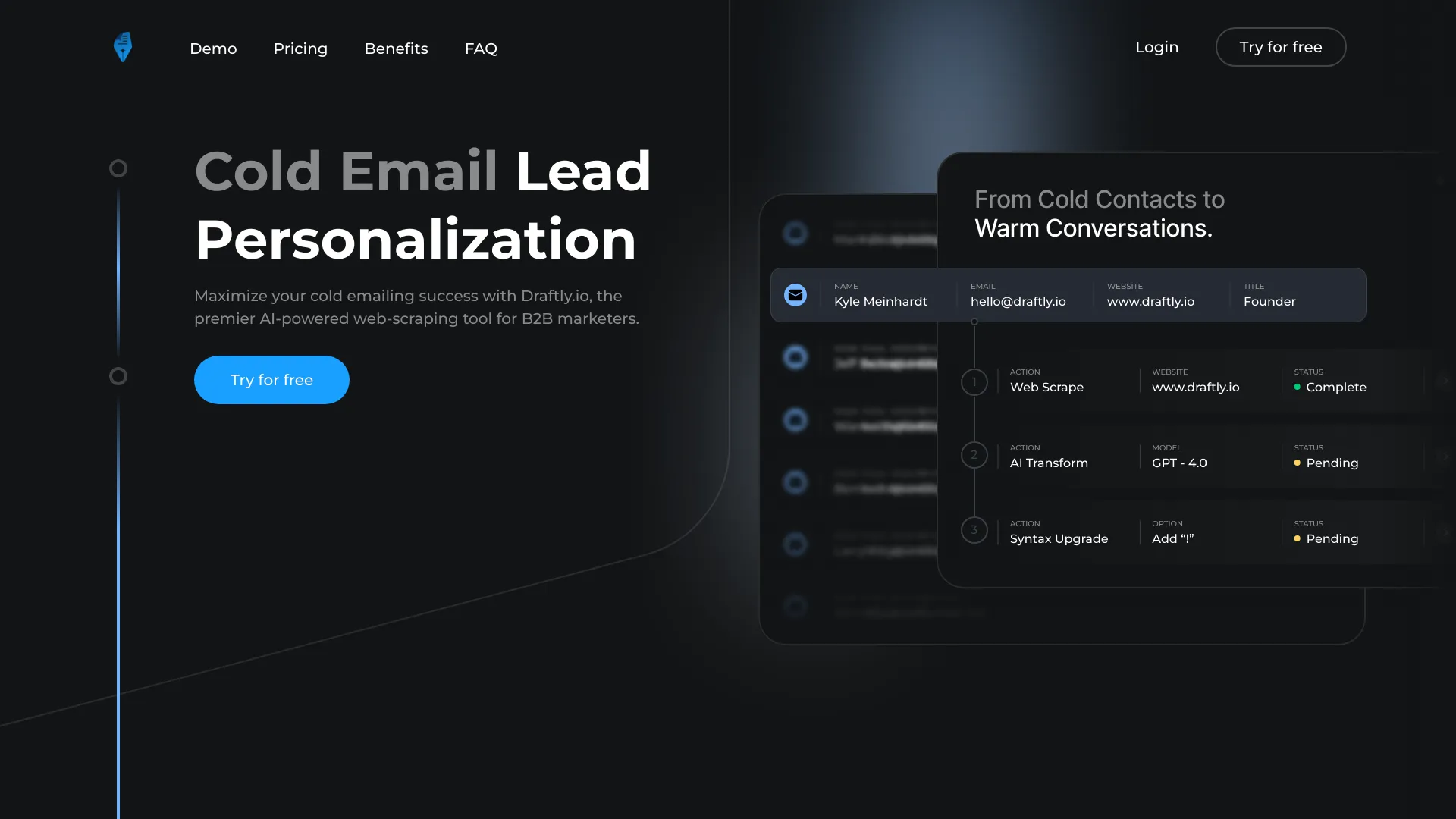 Draftly startup – AI Email Generator