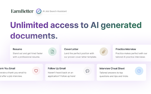 Earnbetter - AI Job Search Tracker. startup – AI Jobs
