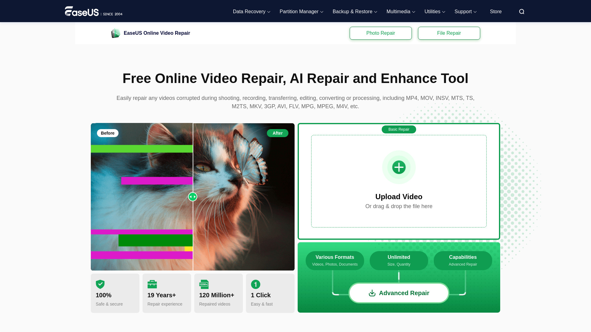 EaseUS Fixo startup – AI Video Enhancer