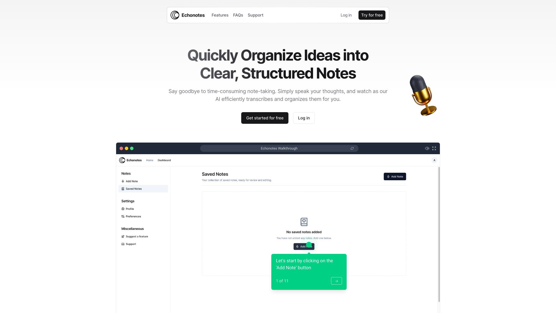 Echonotes startup – AI Product Description Generator