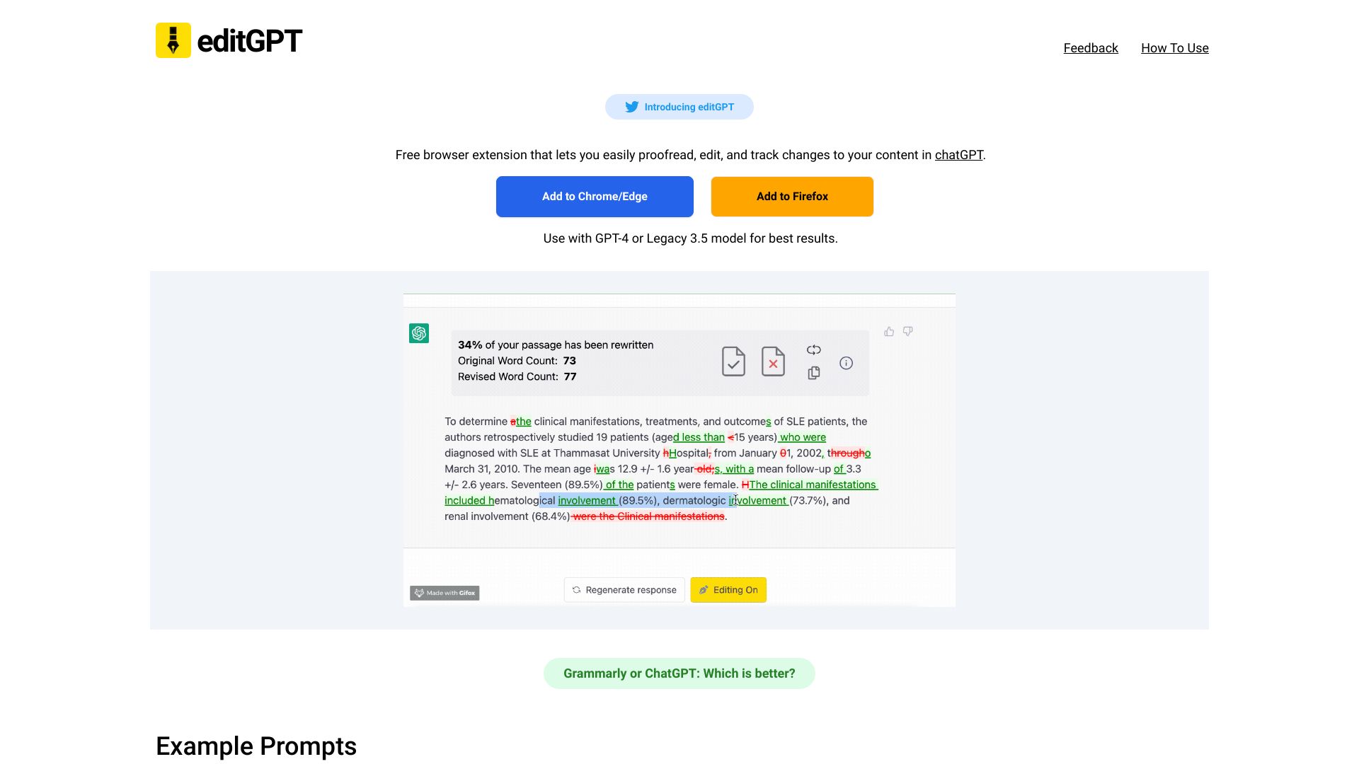edit GPT startup – AI Writing Assistants