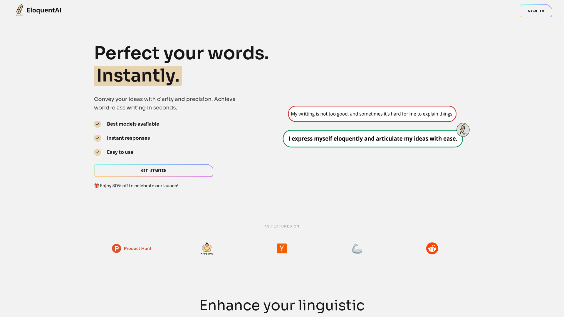 EloquentAI startup – AI Writing Assistants