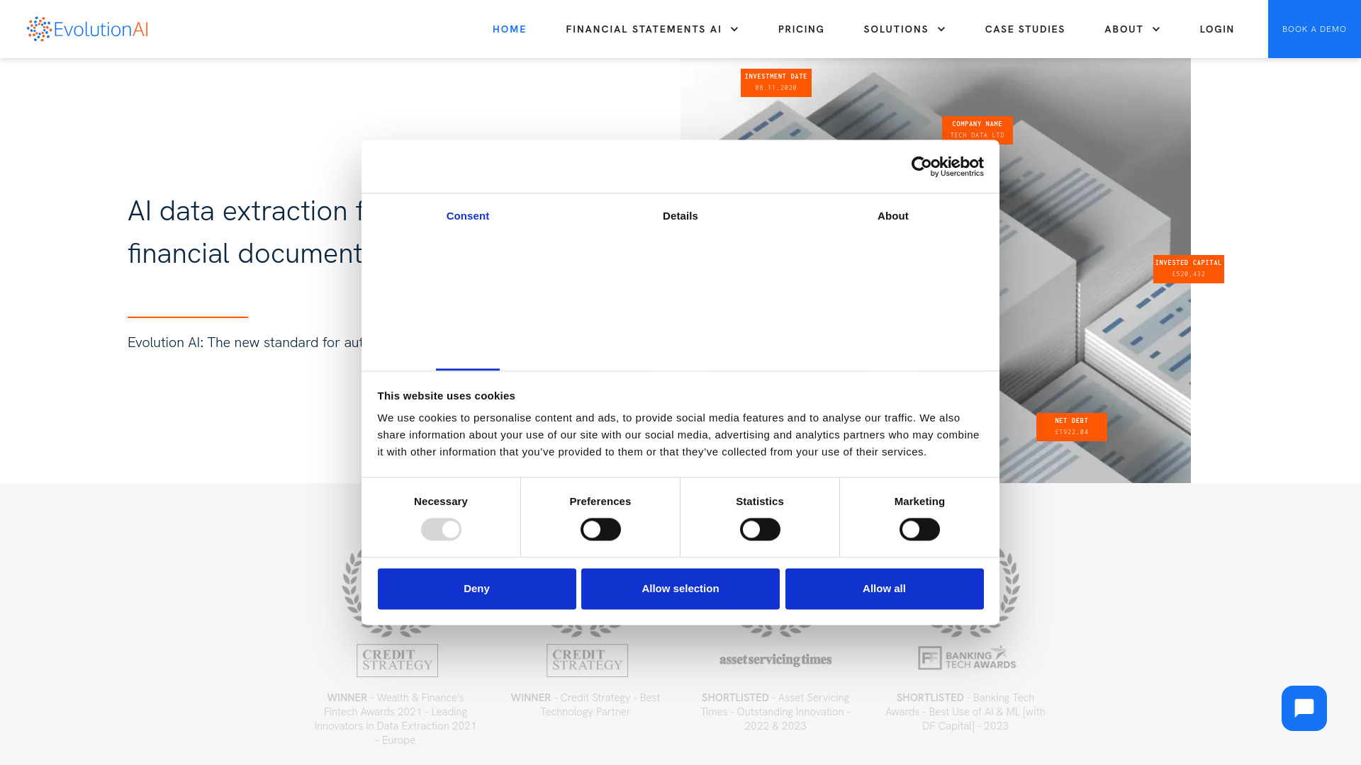 Evolution AI startup – AI Document Extraction