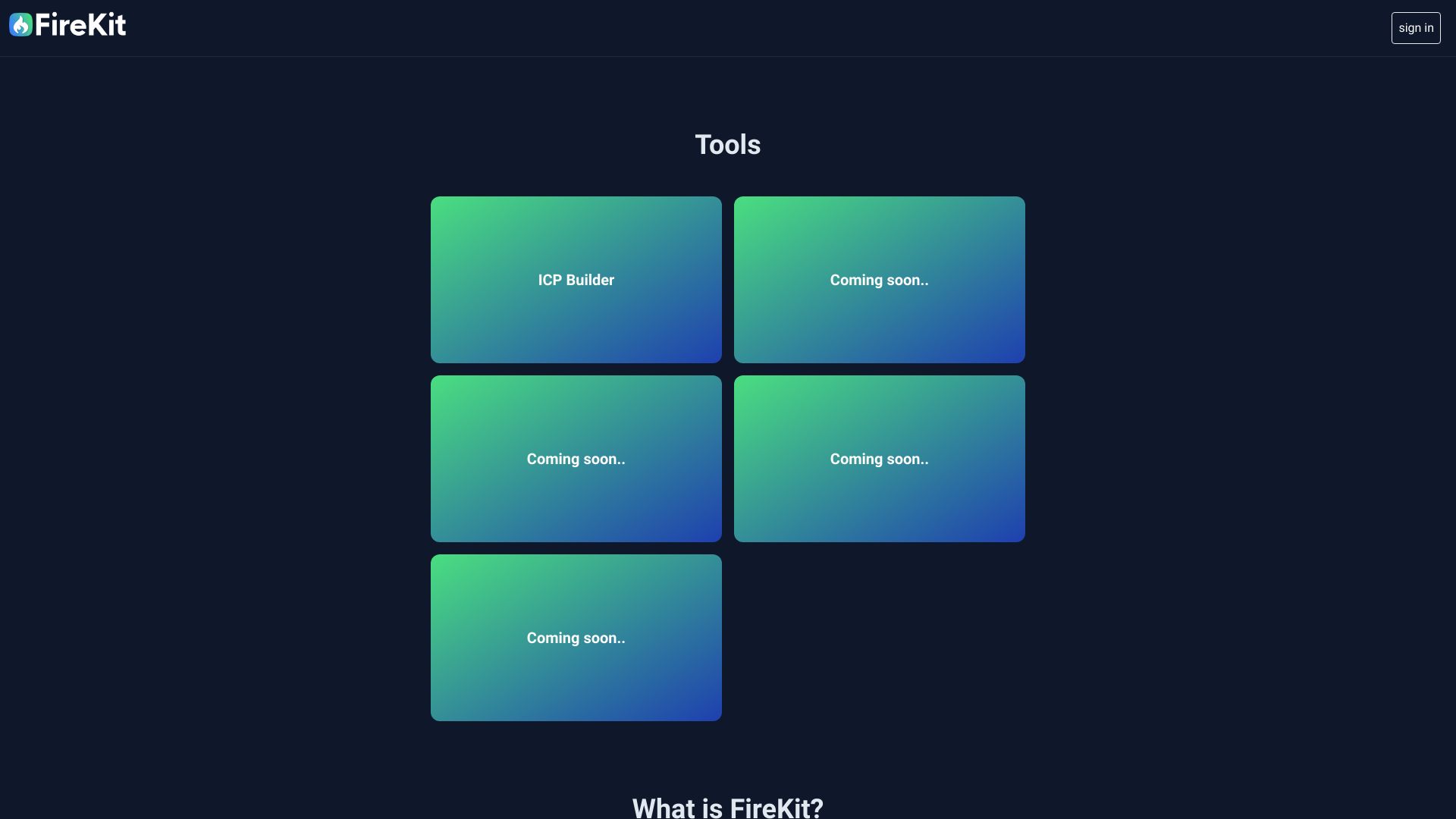 FireKit - ICP builder startup – Other