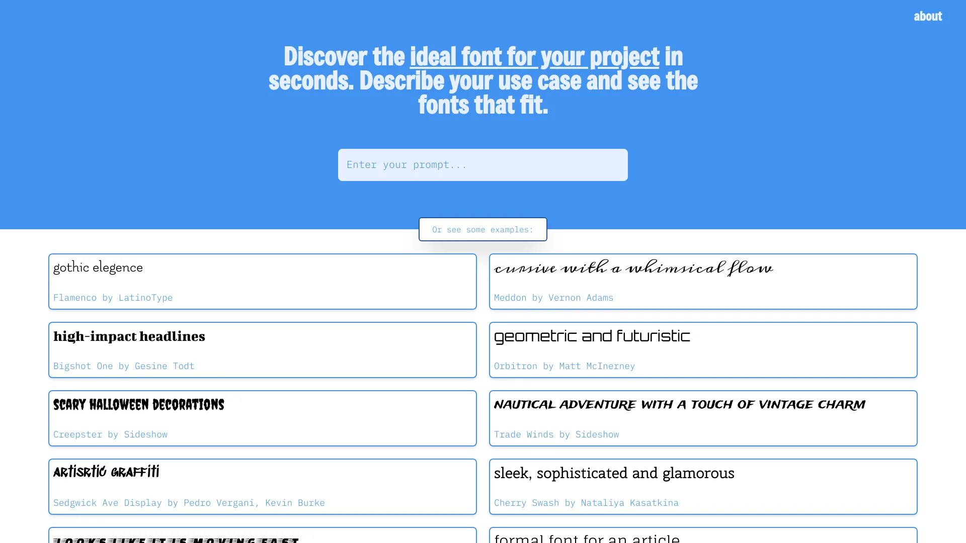 Font Vibes startup – AI Font Generator