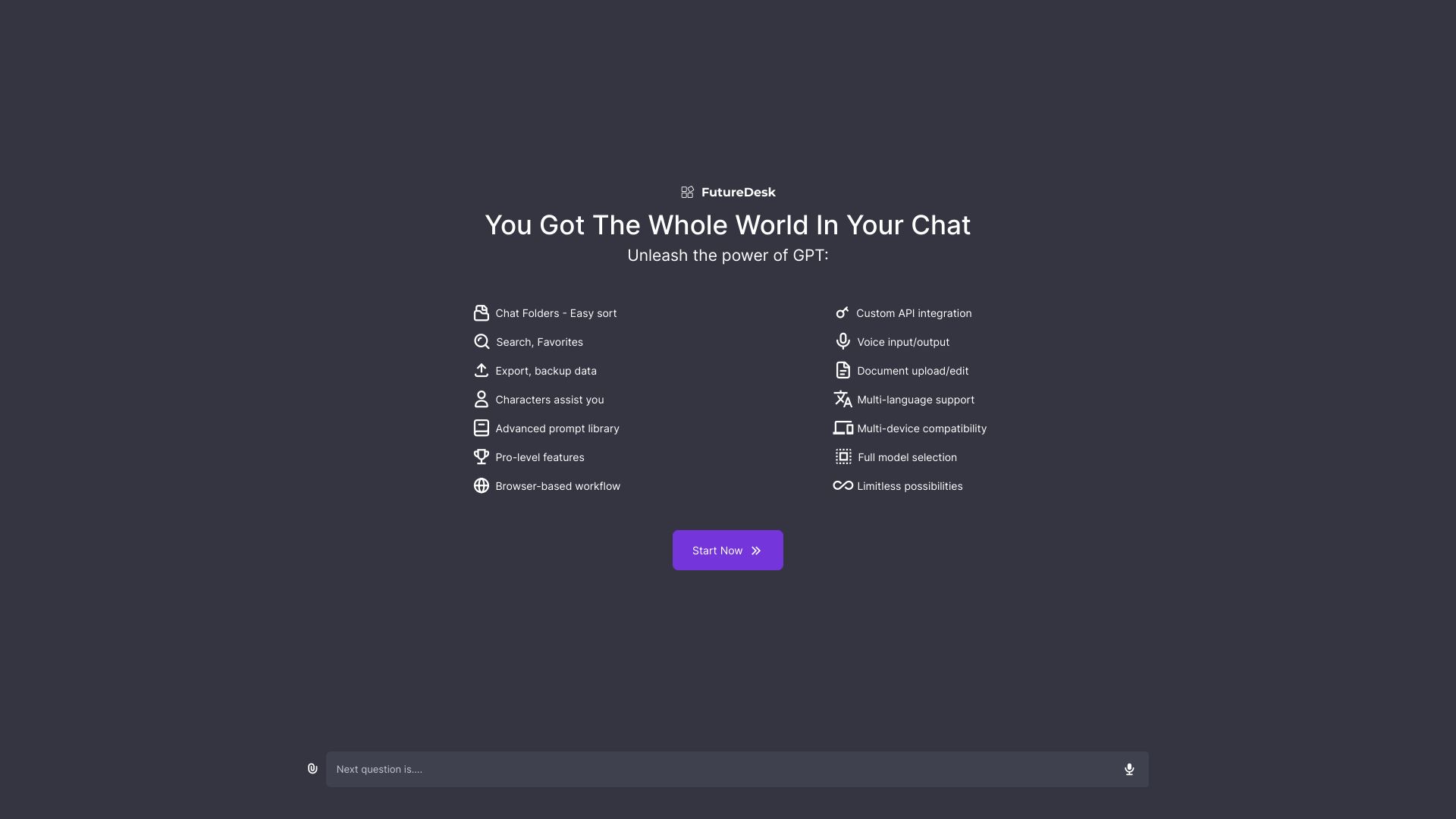 FureDesk.io startup – AI Chatbot