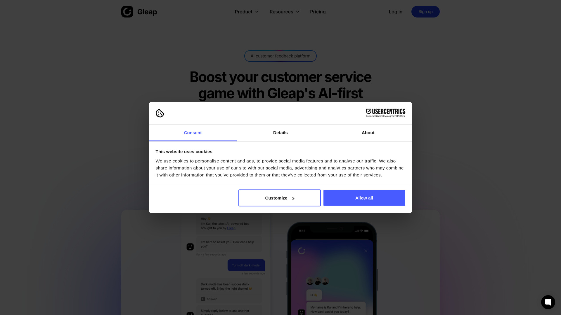 gleap.io startup – AI Customer Service