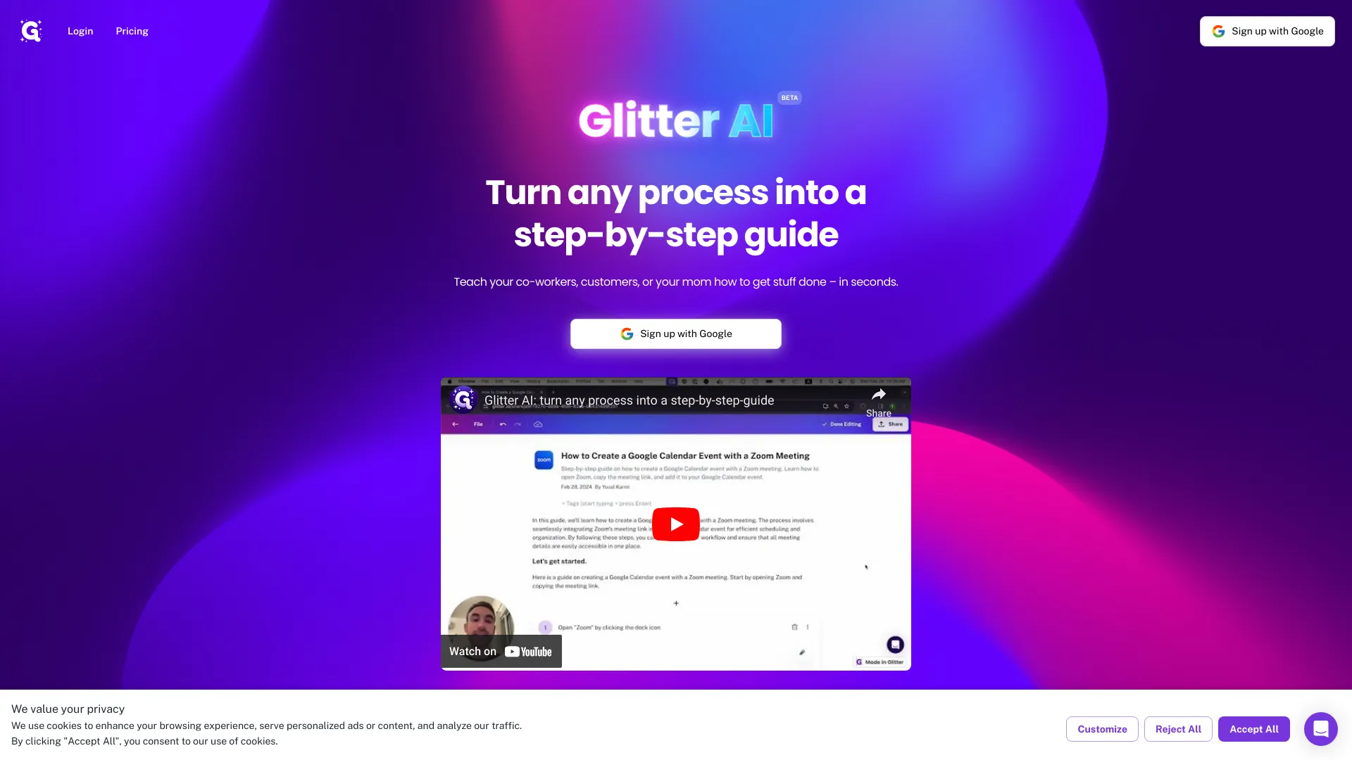 Glitter AI startup – AI Tutorial