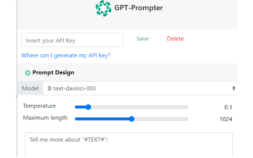 GPT Extension startup – AI API