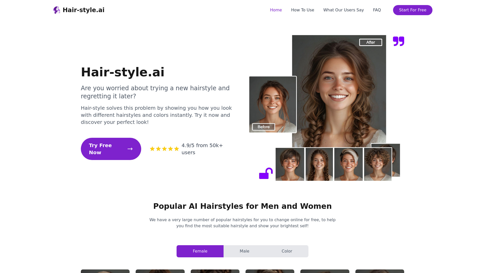 hair-style.ai startup – AI Hairstyle