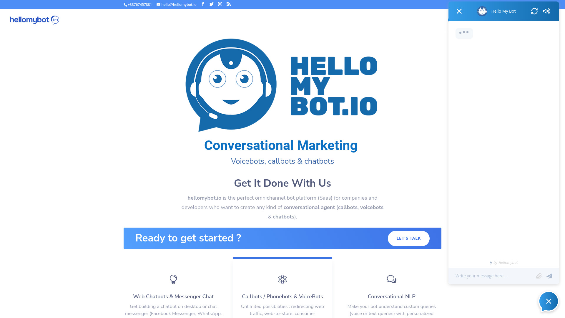 hellomybot.io startup – AI Chat Generator