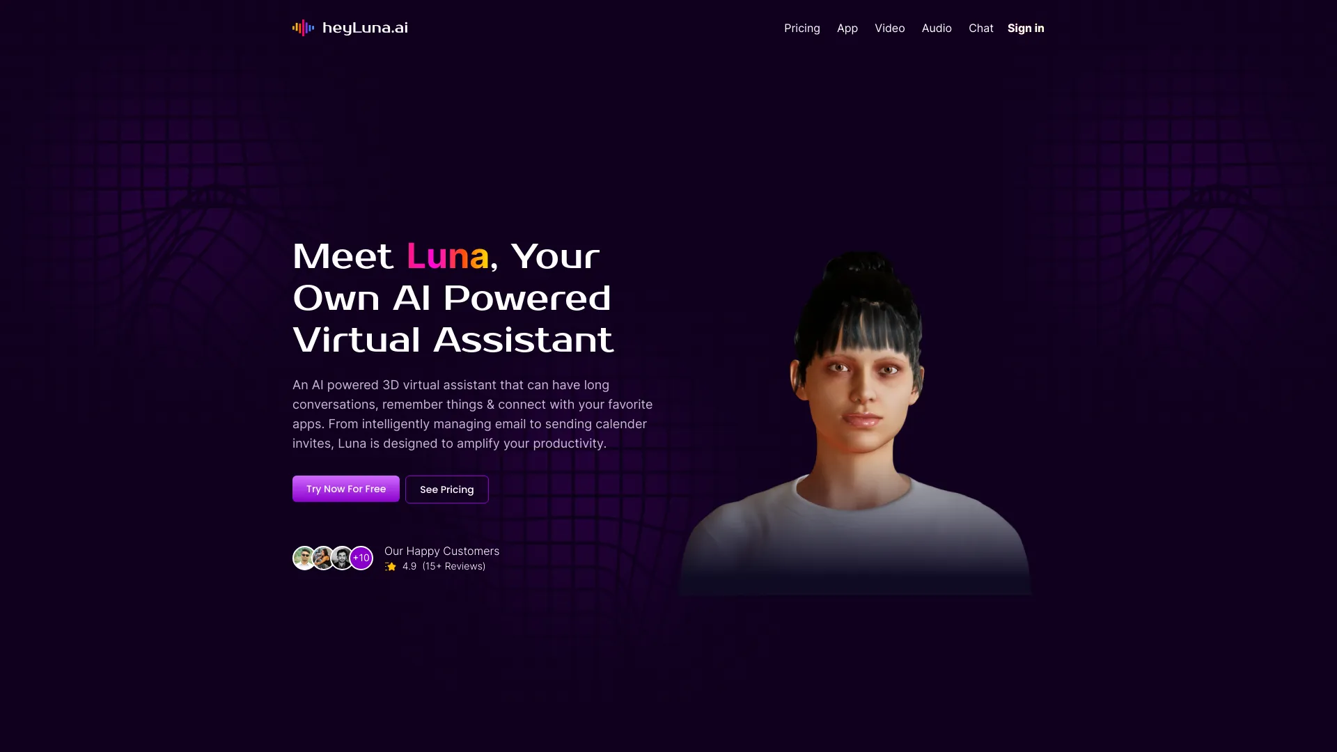 HeyLuna.ai startup – AI Chatbot