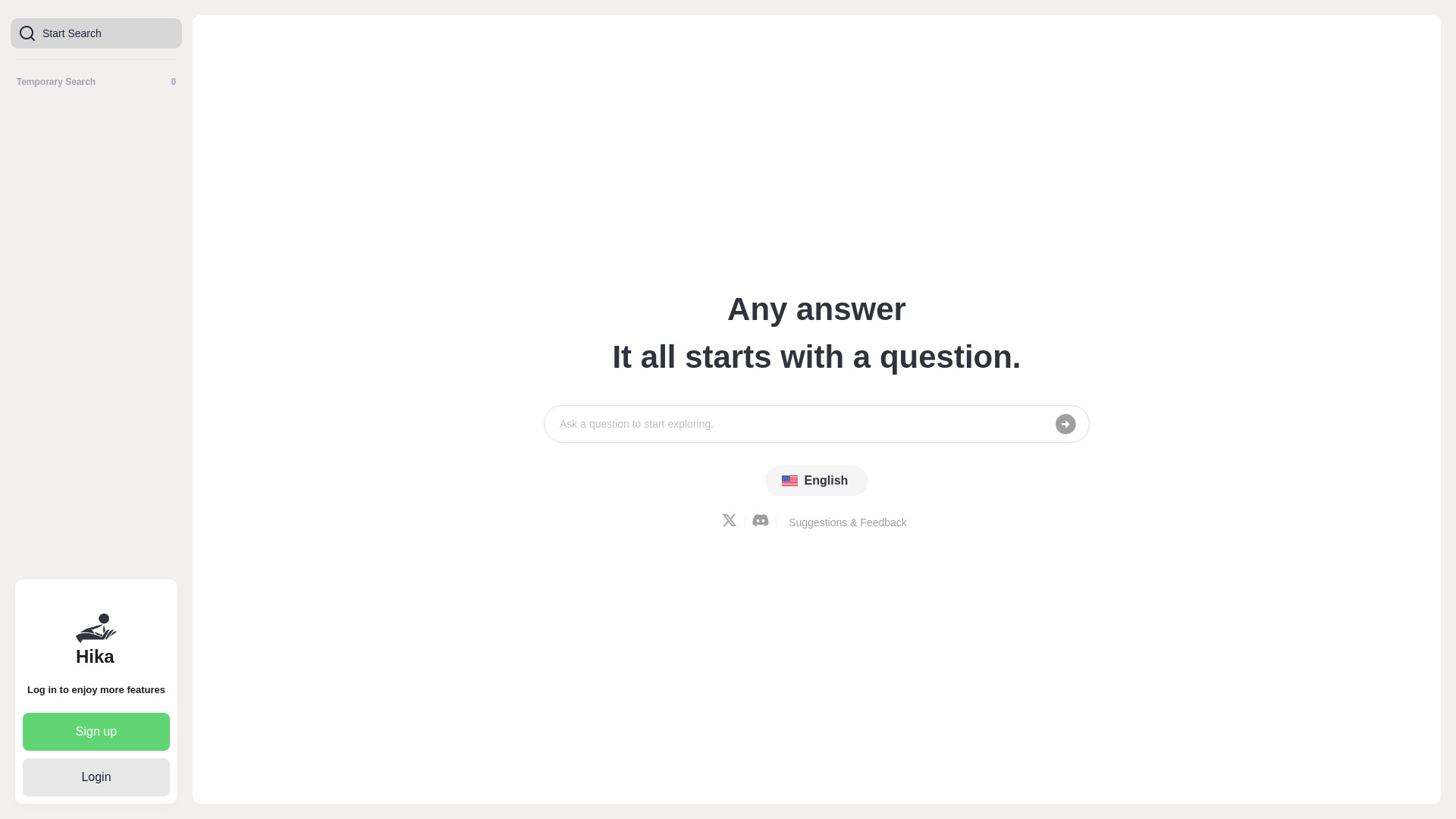hika startup – AI Search Engine