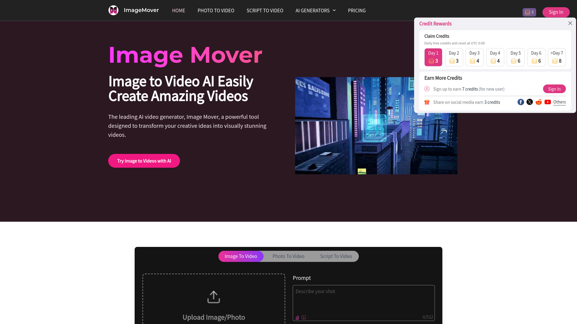 Image To Video AI - ImageMover startup – Image to Video