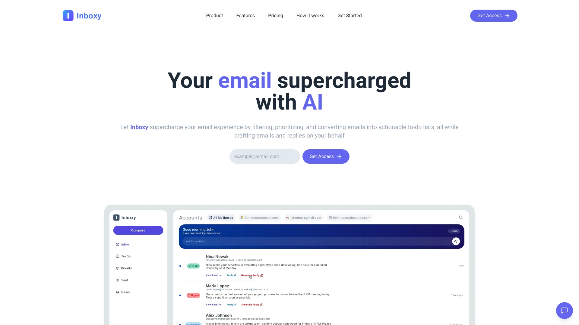 Inboxy startup – AI Email Assistant
