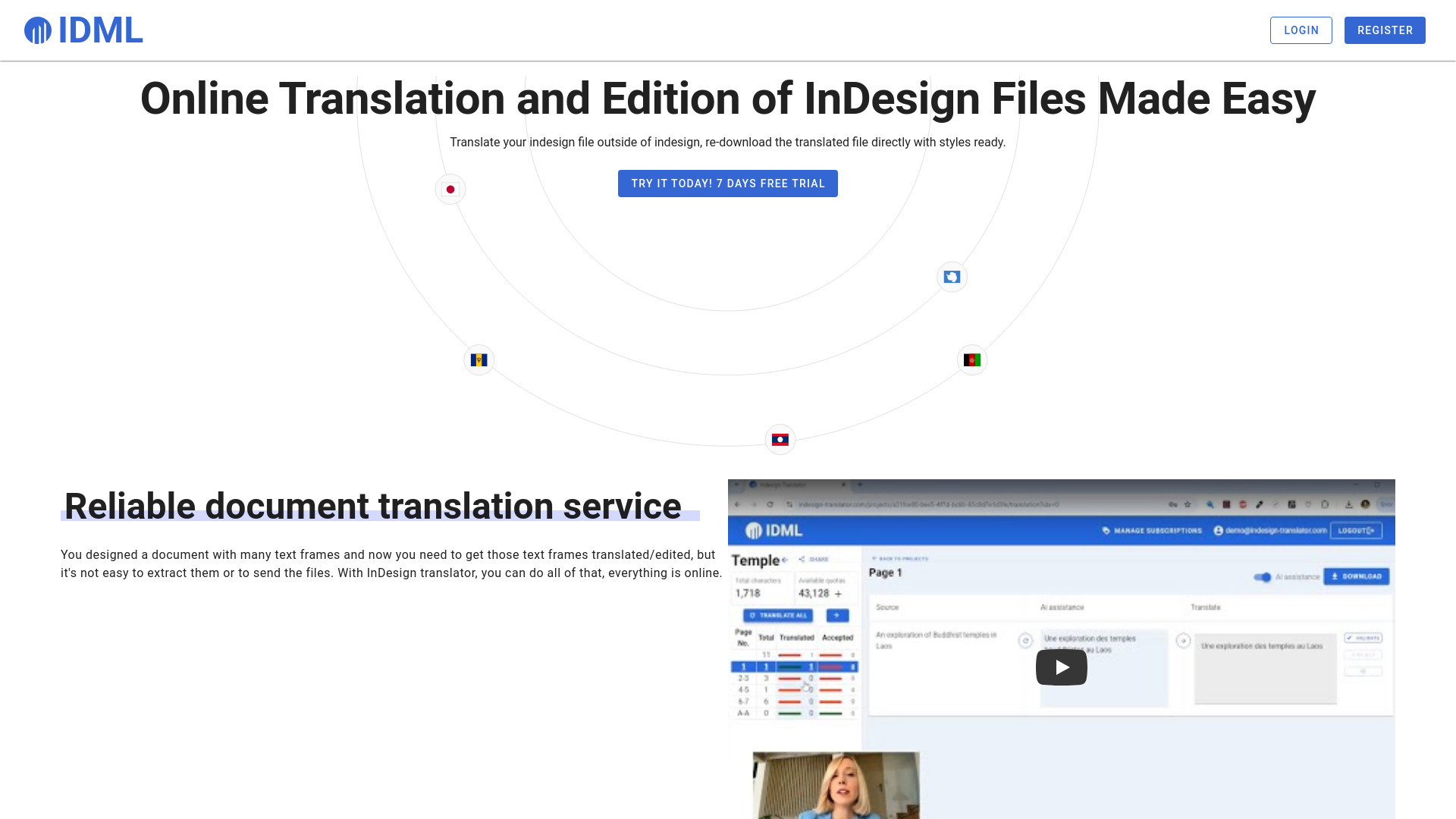 Indesign Translator startup – AI Translate