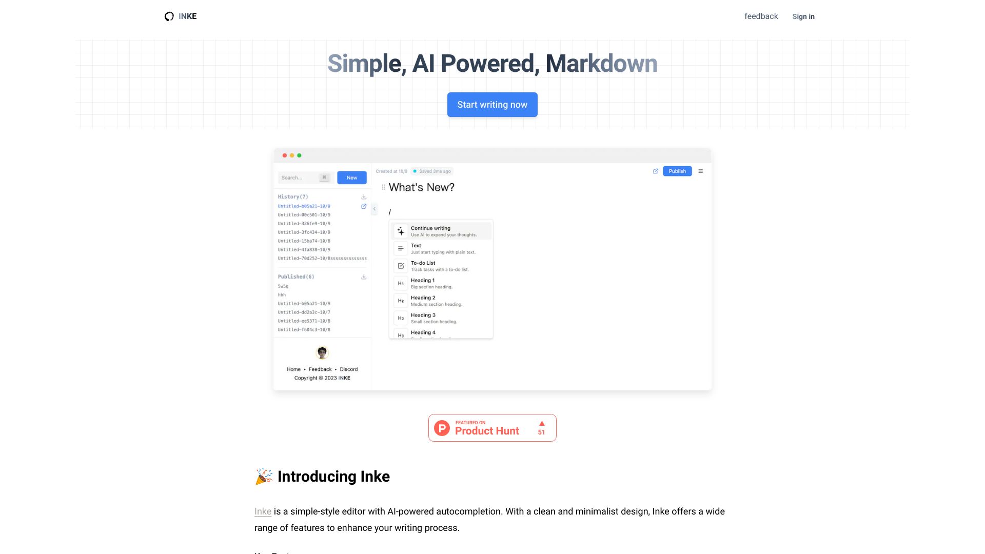 Inke startup – AI Note Taker