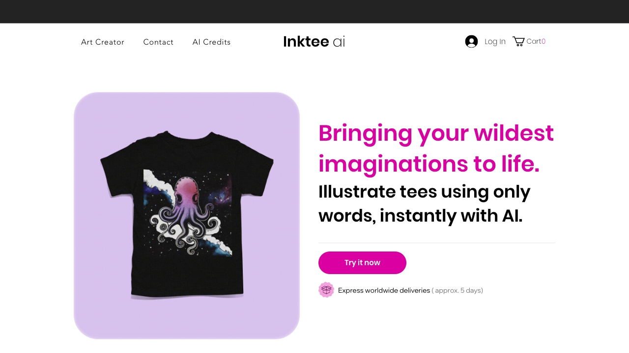 Inktee ai startup – AI Art Generator