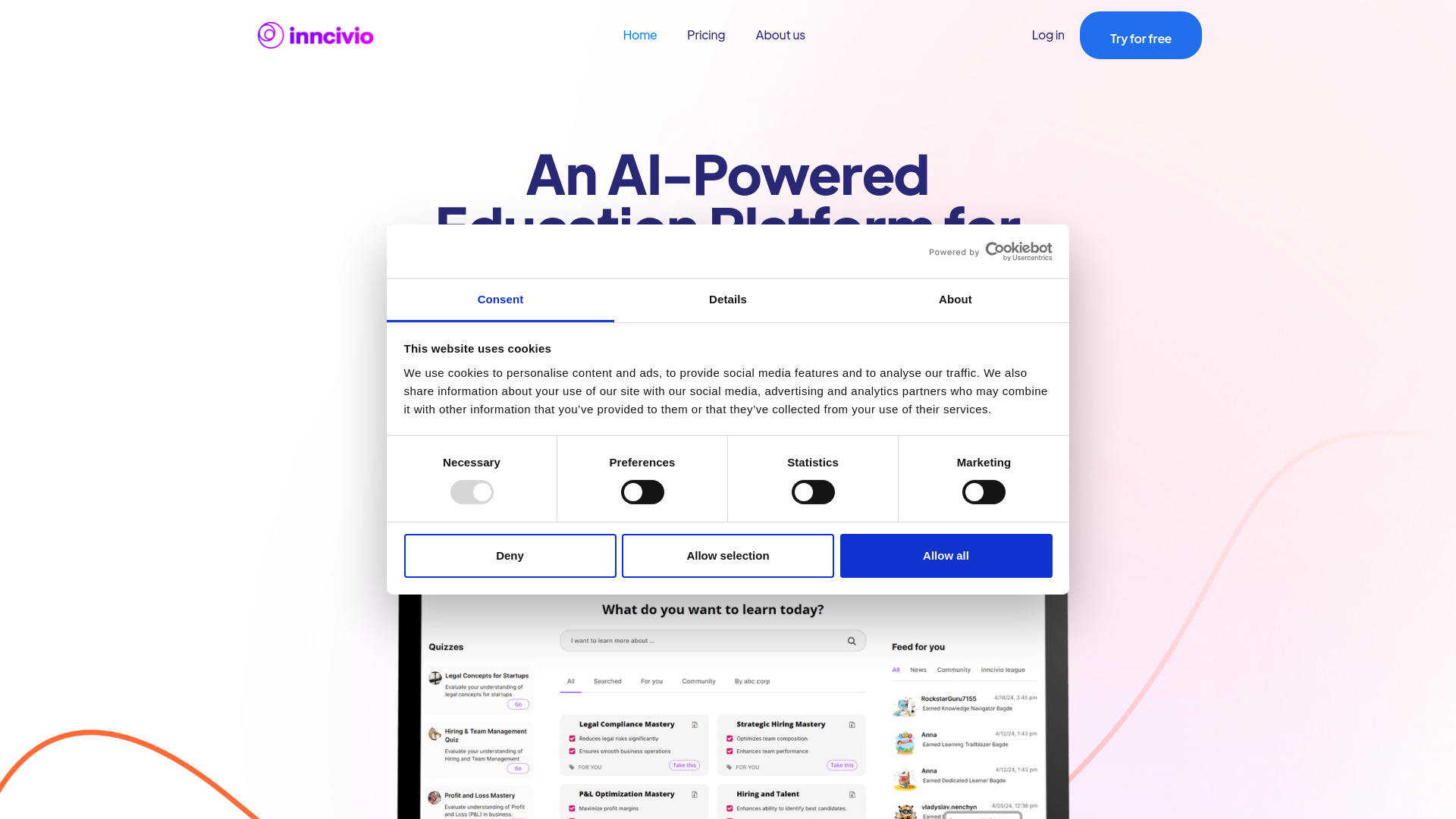 inncivio startup – AI For Finance