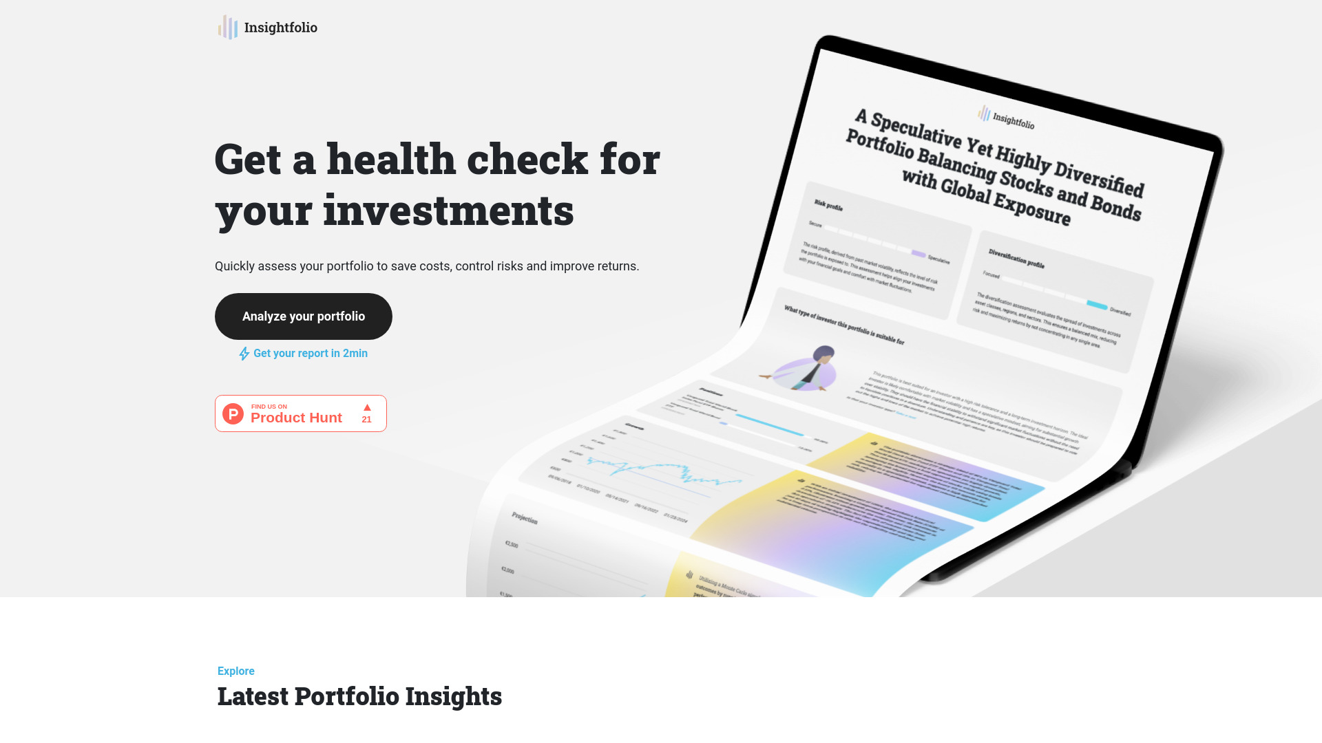 Insightfolio startup – AI Investing