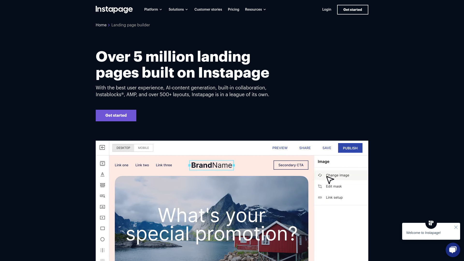 instapg.es startup – AI Landing Page Builder