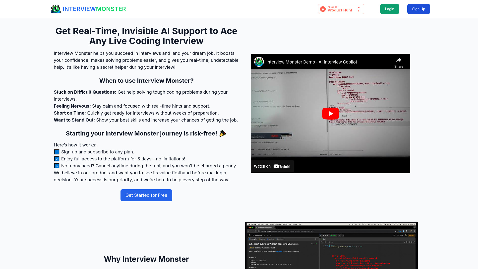 InterviewMonster startup – AI Interview Assistant