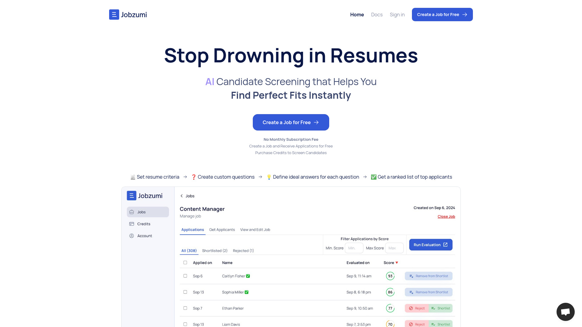 Jobzumi (Early Access) startup – AI Recruiting
