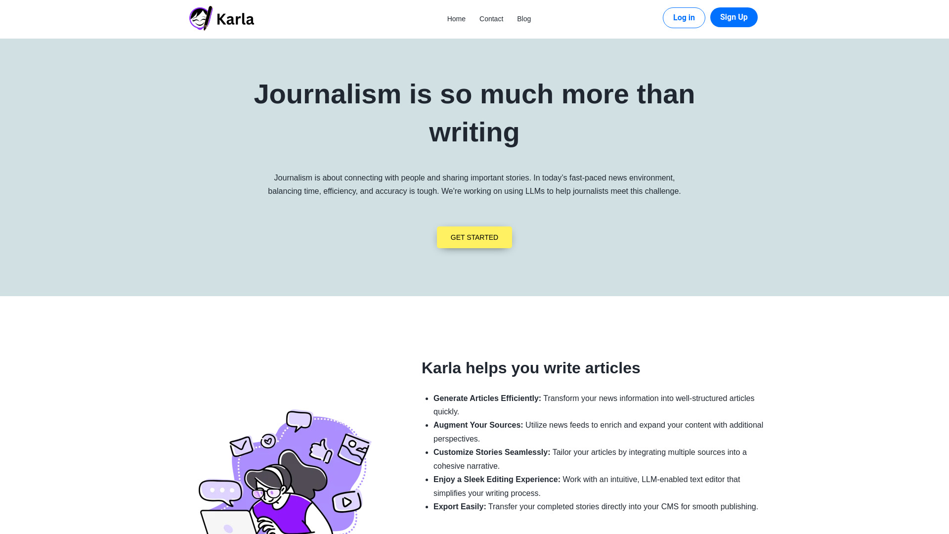 Karla startup – AI Writing Assistants