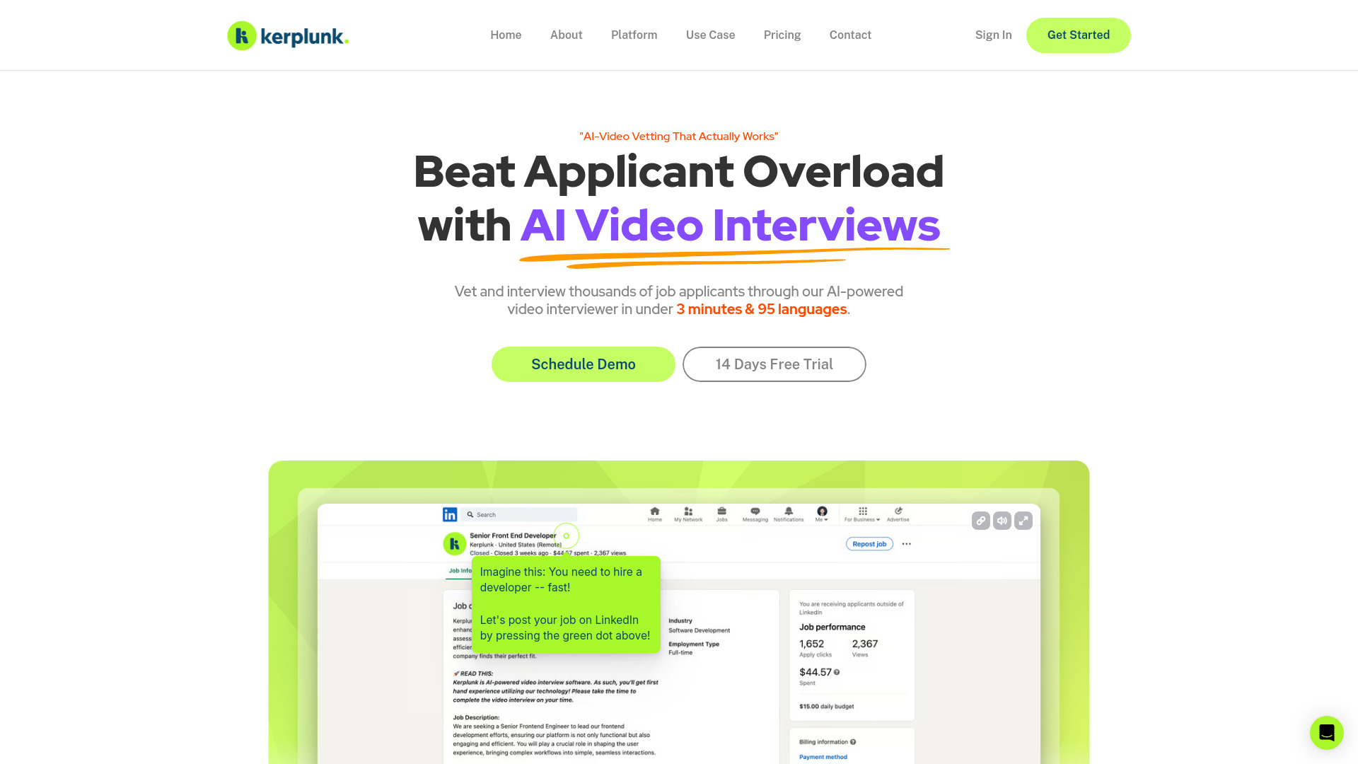 Kerplunk startup – AI Interview Assistant