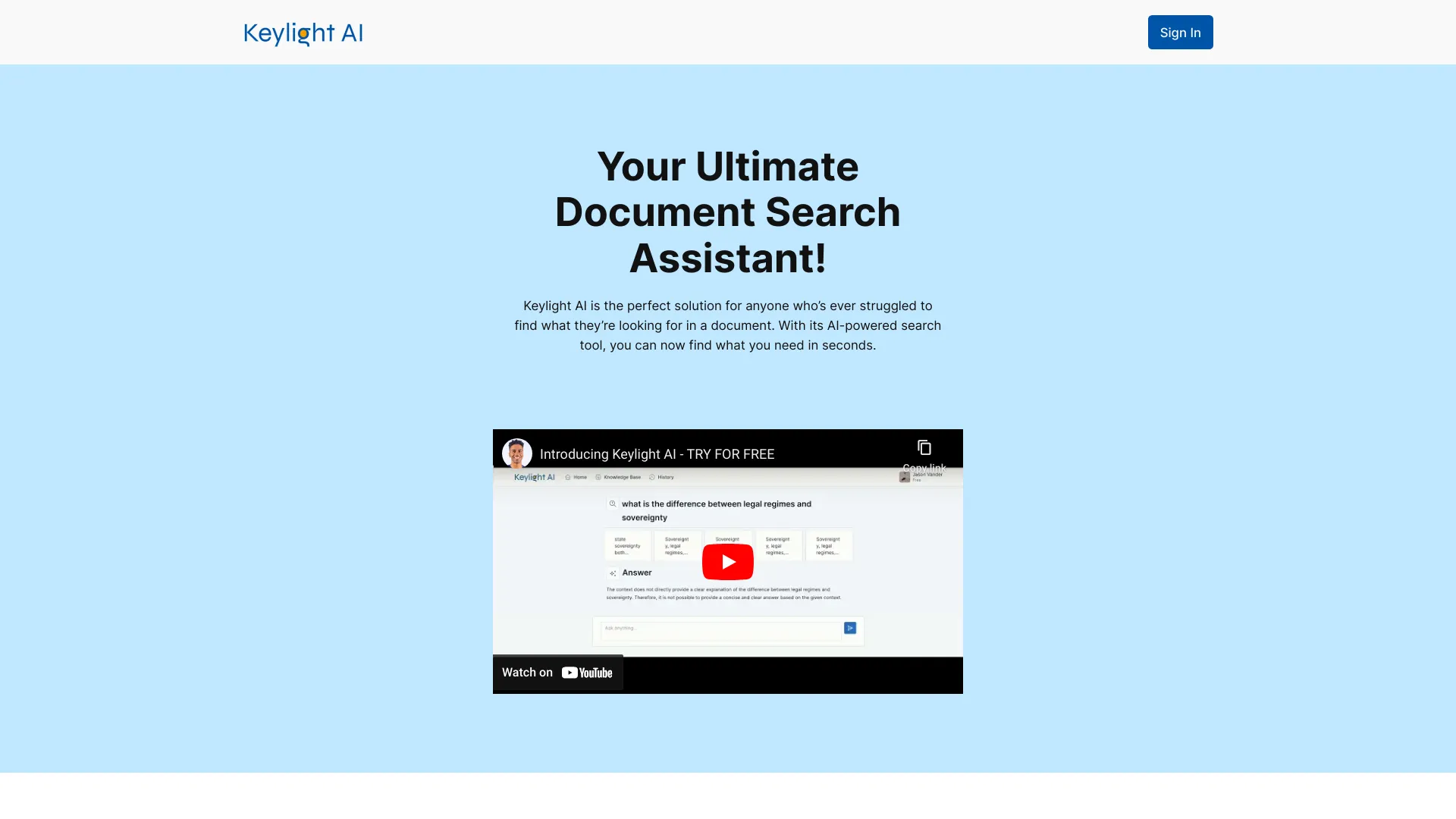 Keylight AI startup – AI Assistant