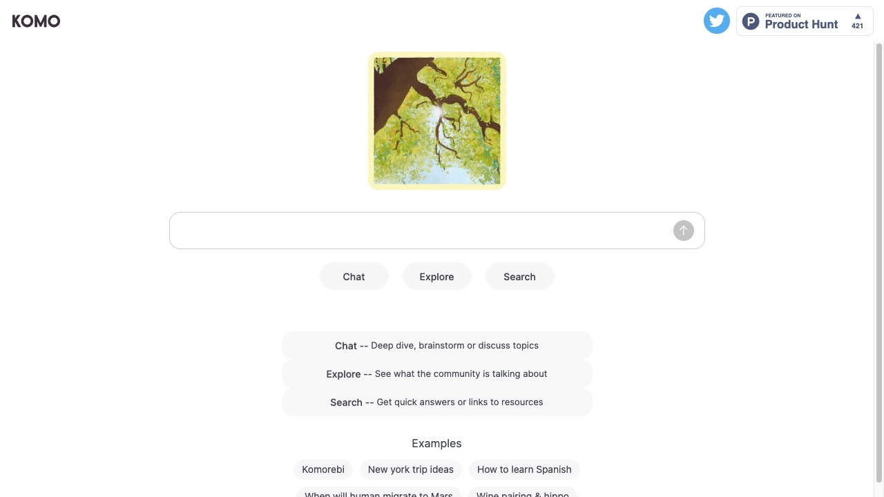 Komo Search startup – AI Search Engine