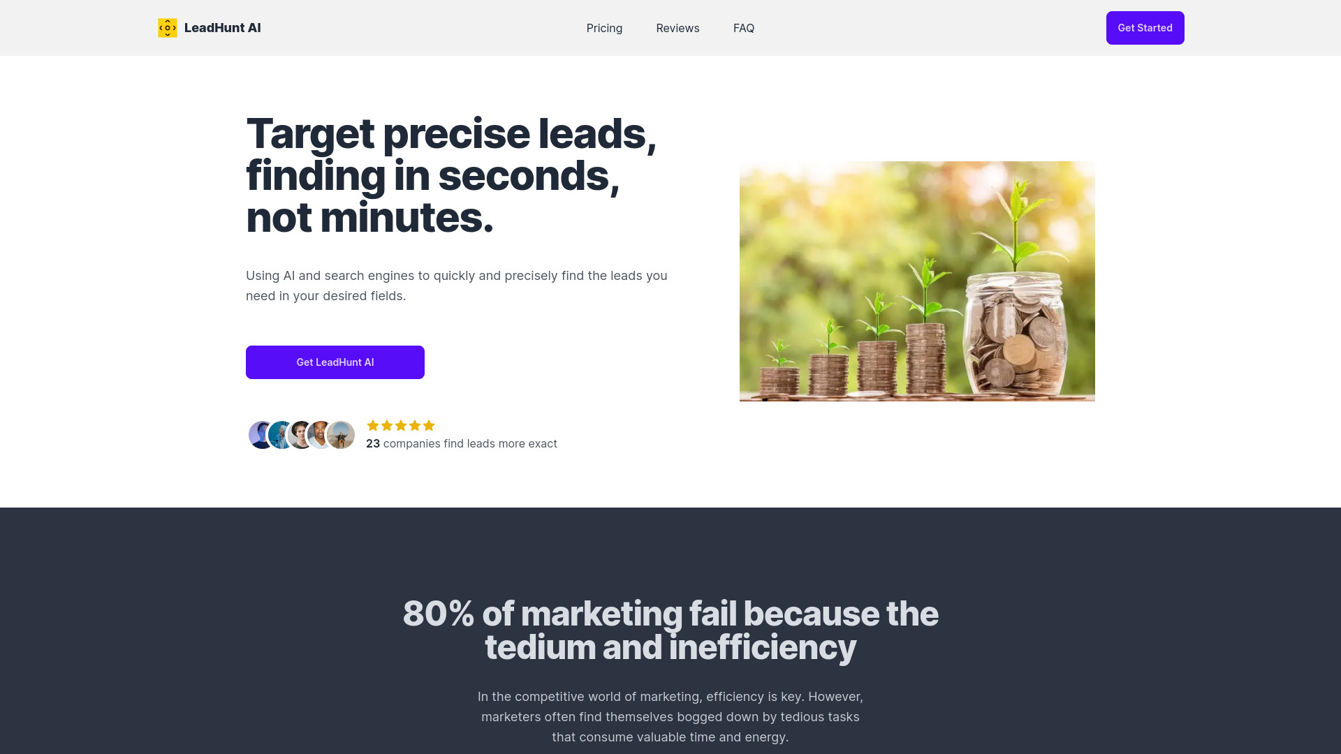 LeadHunt AI startup – AI Lead Generation