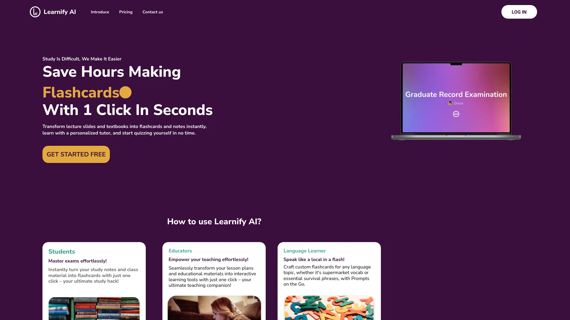 Learnify AI startup – AI Flashcard Maker