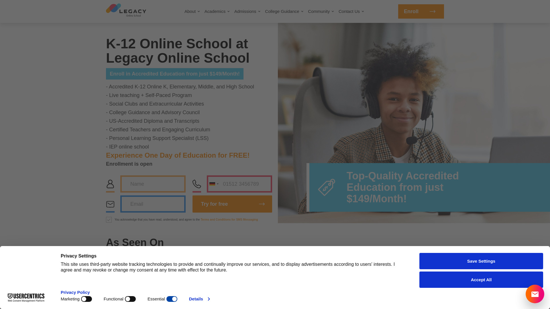 Legacy Online School startup – Other
