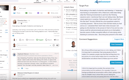 LinComment startup – AI Reply