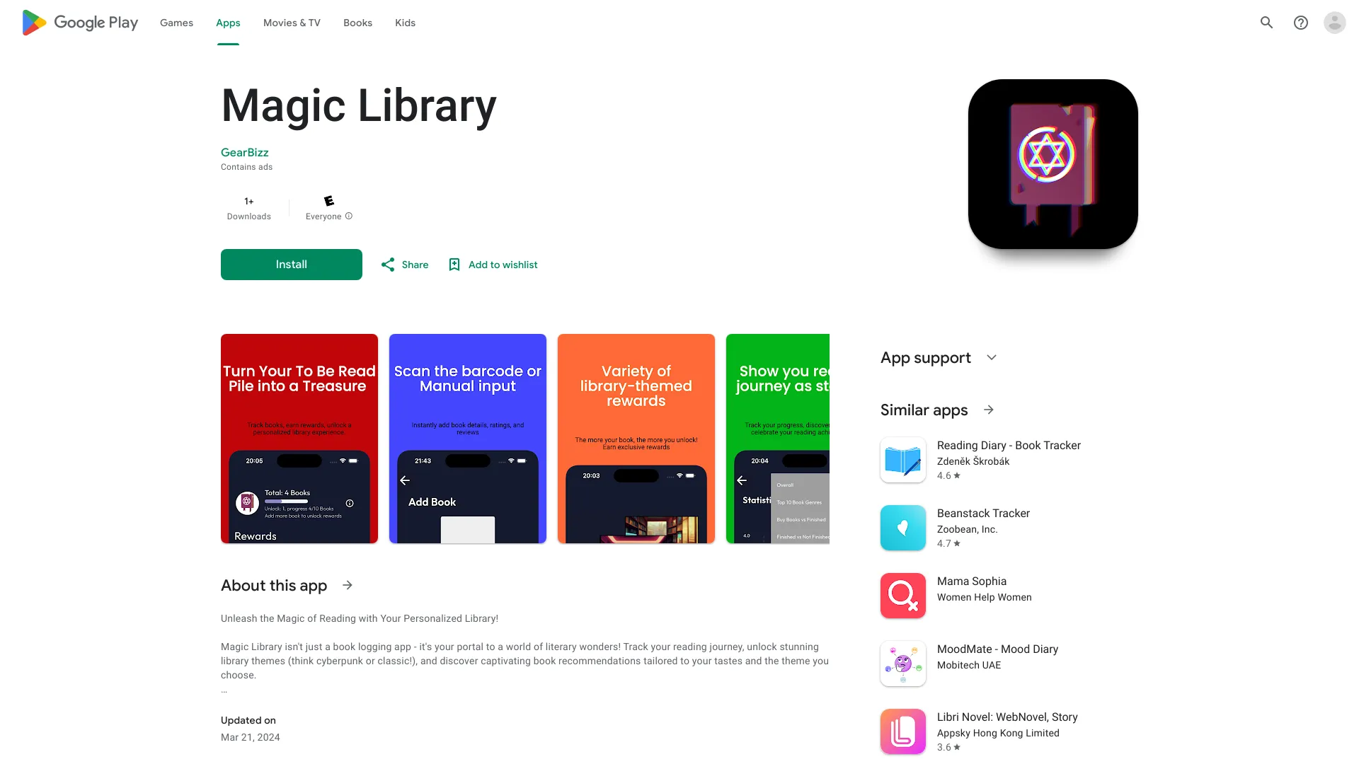 Magic Library startup – Other