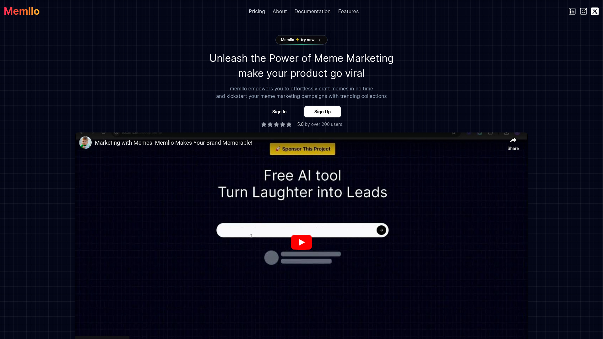 MemlloAI startup – AI Meme Generator