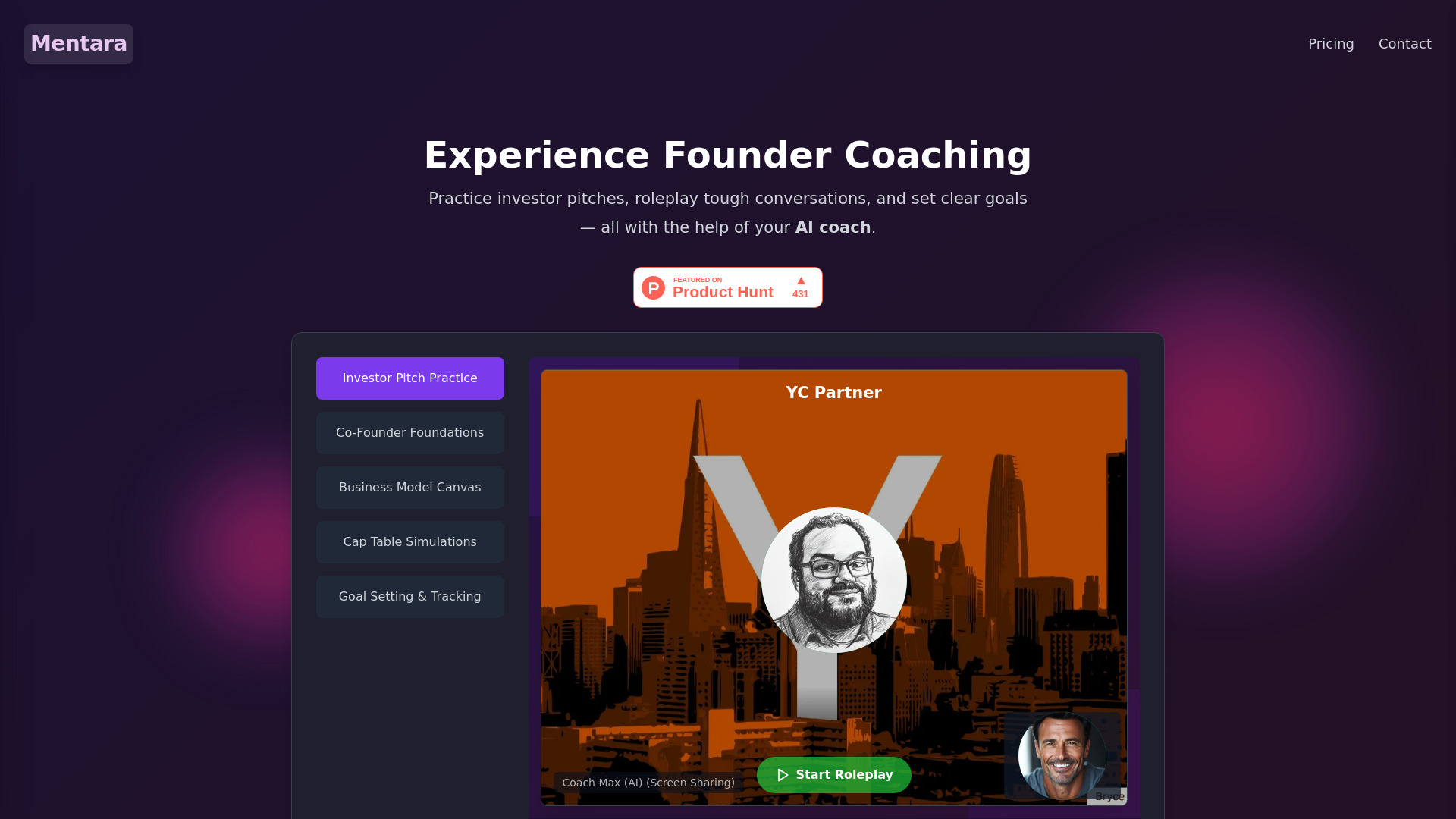 Mentara startup – AI Coaching