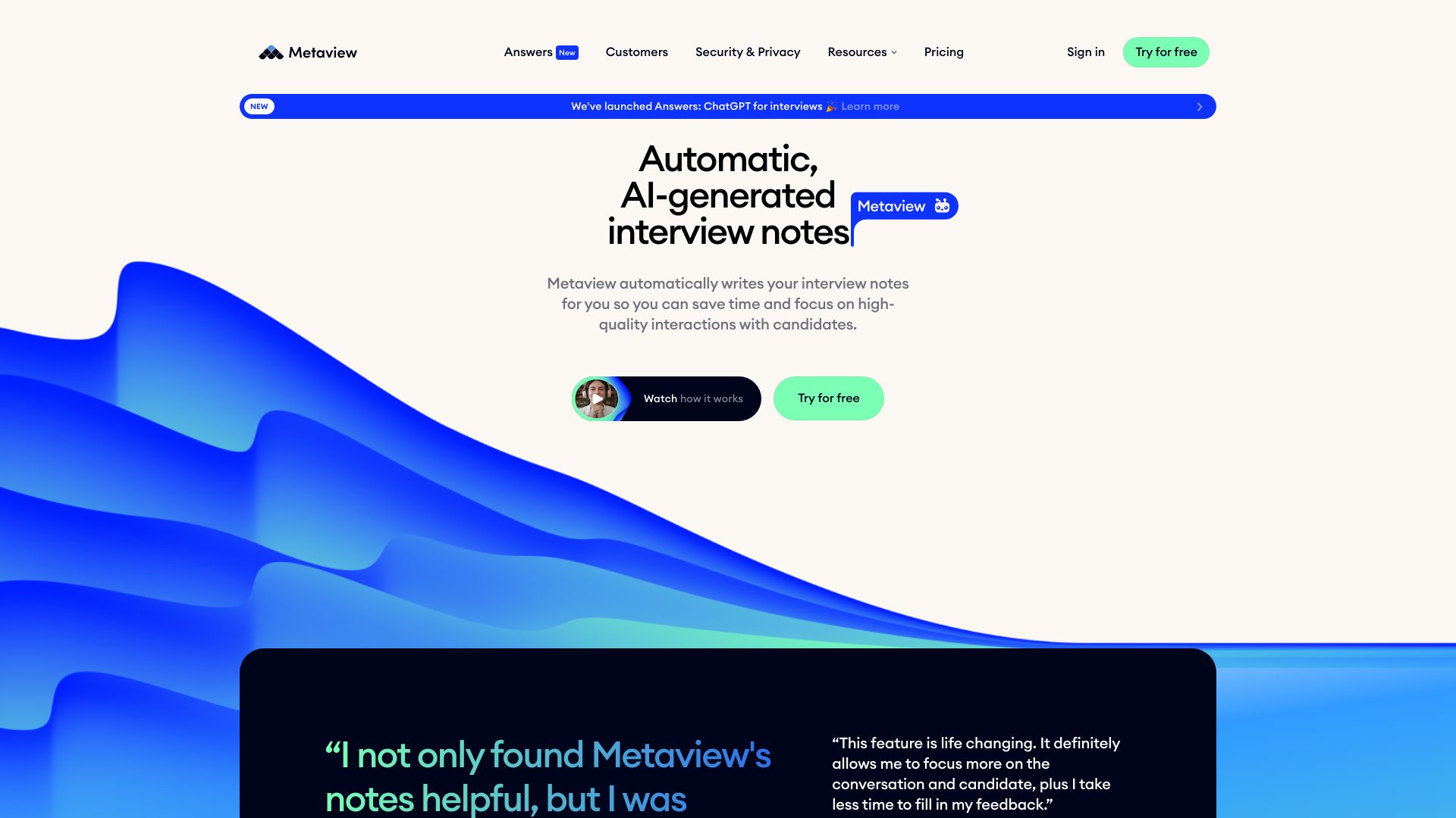 Metaview startup – AI Interview Assistant