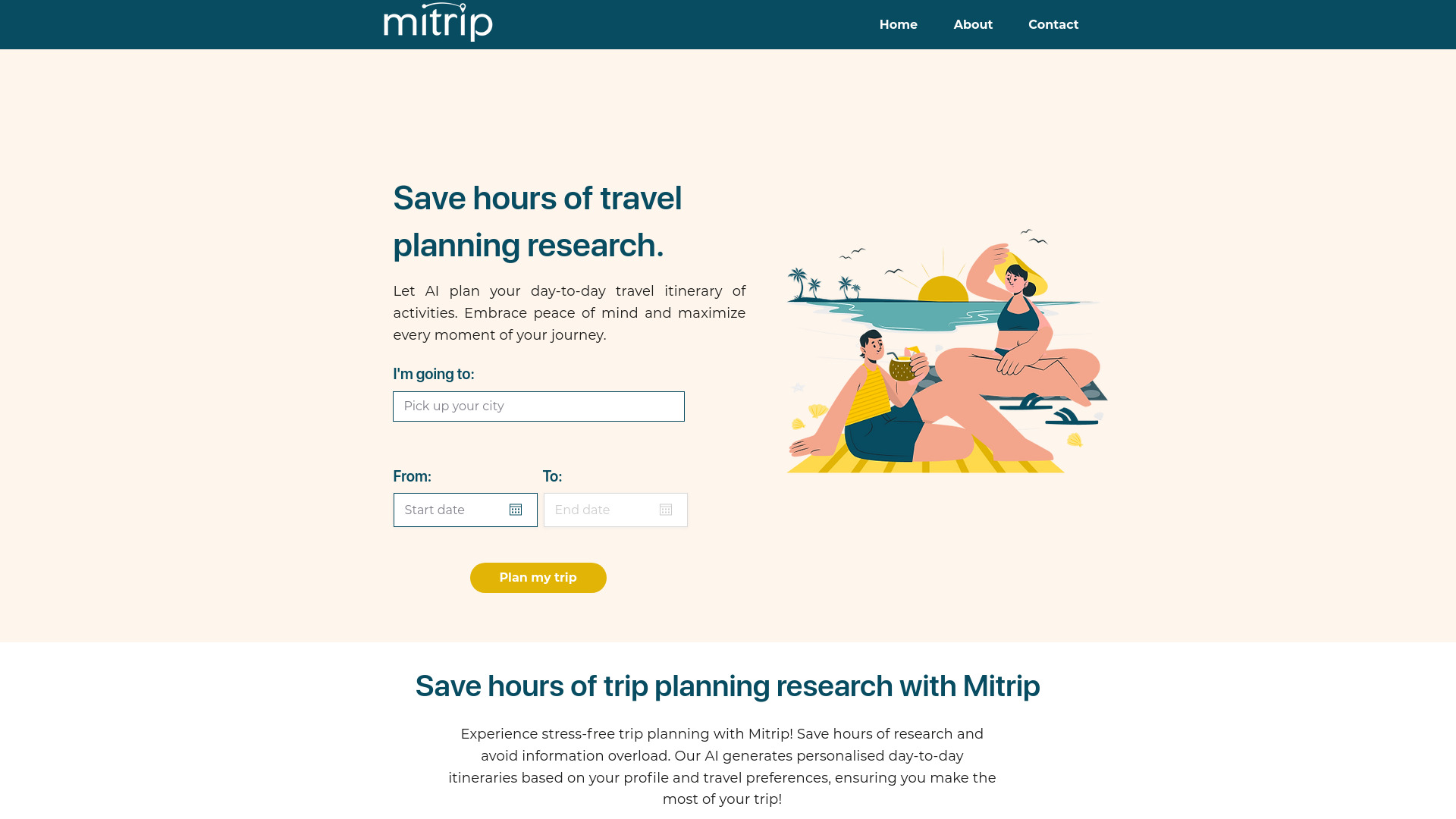 Mitrip startup – AI Trip Planner
