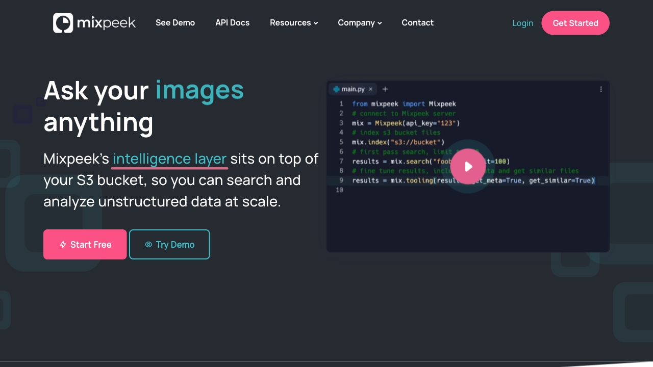 MixPeek startup – AI Search Engine