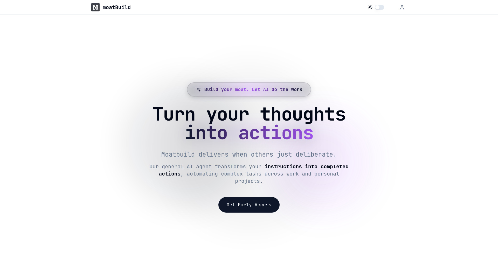 moatBuild startup – AI Agent